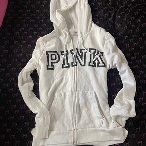 PINK Victoria's Secret white Hoodie